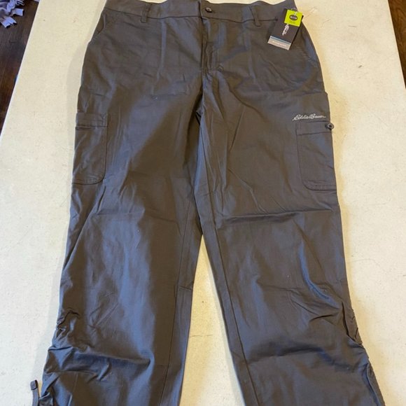 Eddie Bauer Women's Skylar Capris Gray Colored Size Medium Brand New - Picture 1 of 8